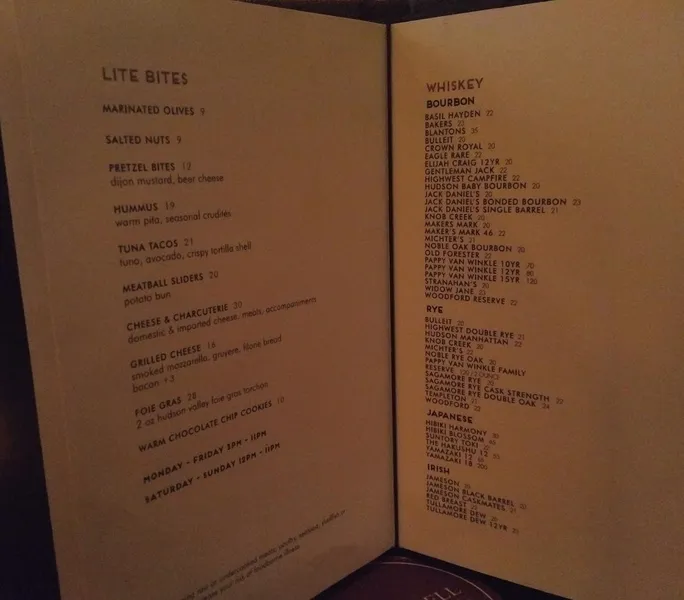 menu of The Campbell