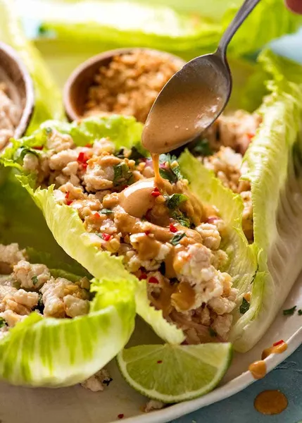 Thai Lettuce Chicken Wrap Lilli and Loo