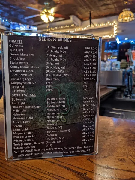 menu of Murphy's Law