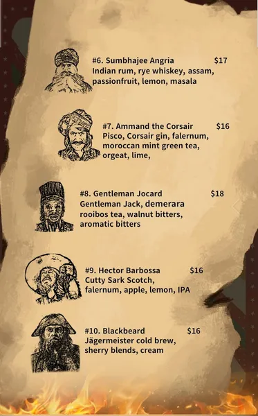 menu of The Compass