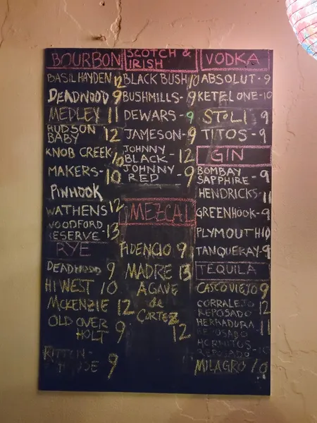 menu of Barbès