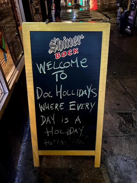 menu of Doc Holliday's