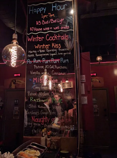 menu of Pioneers Bar NYC