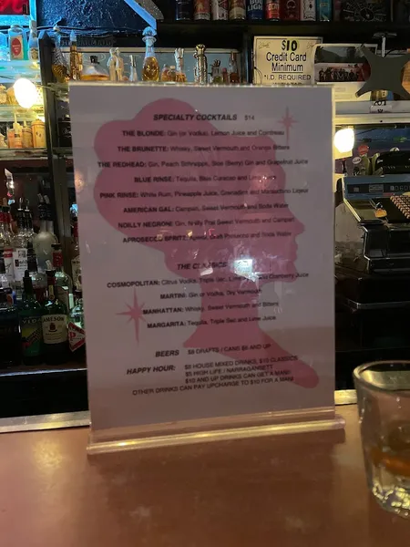 menu of Beauty Bar