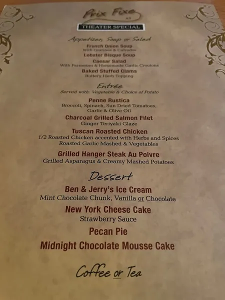 menu of Hurley's Restaurant & Bar