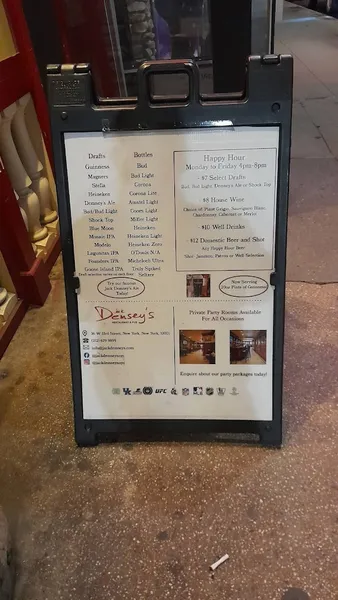 menu of Jack Demsey's