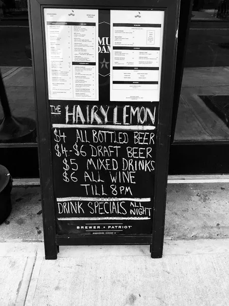 menu of The Hairy Lemon