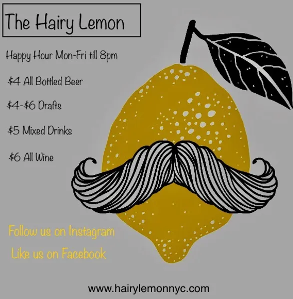 menu of The Hairy Lemon