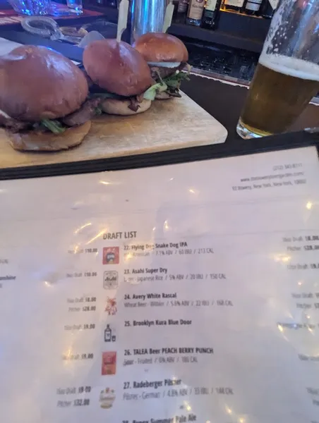 menu of Bowery Beer Garden