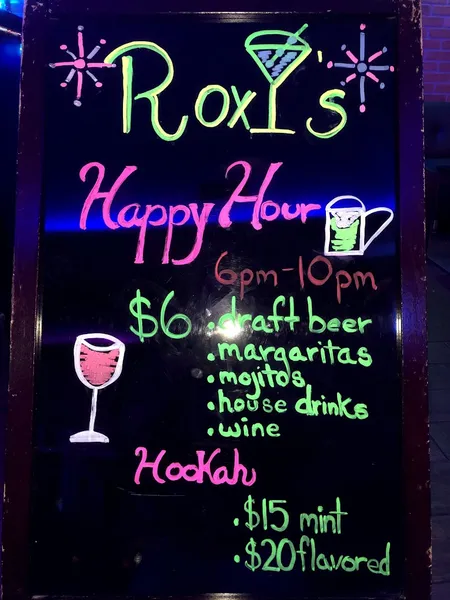 menu of ROXY'S