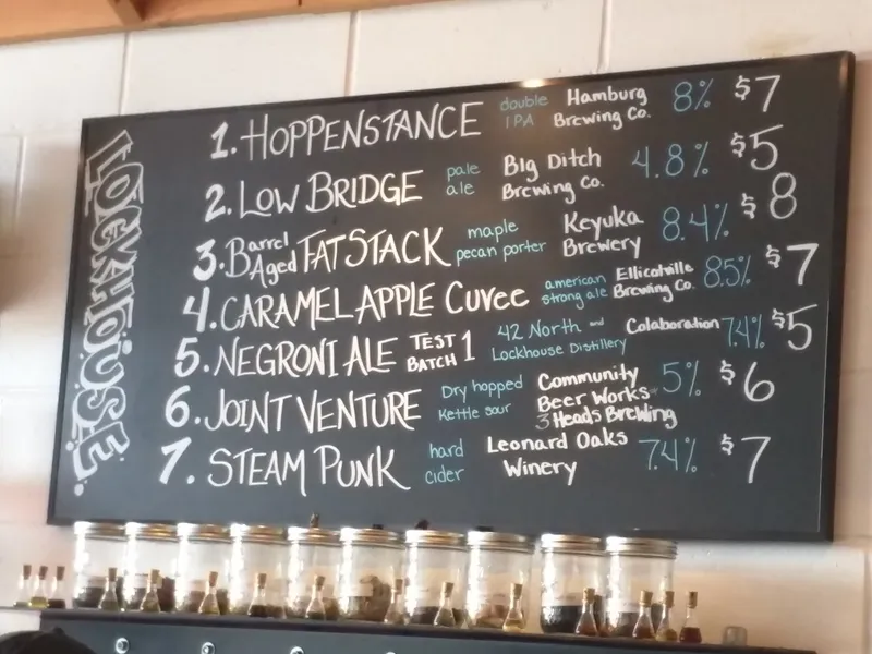 menu of Lockhouse Distillery and Bar