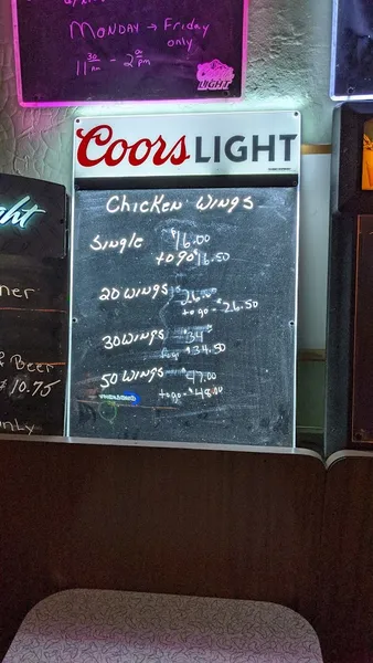 menu of Kelly's Korner