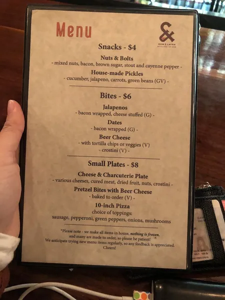 menu of Now & Later