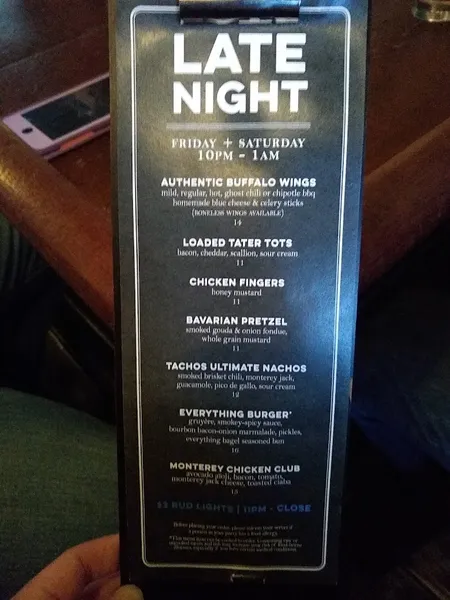 menu of Finnegan's