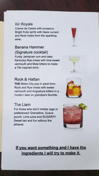 Signature Cocktail Sidebar