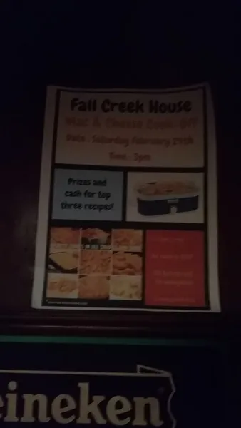 menu of Fall Creek House Bar