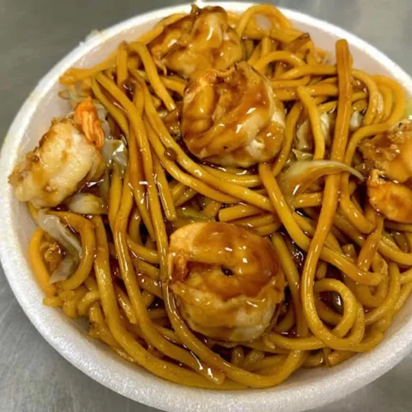 Shrimp Lo Mein Sampan