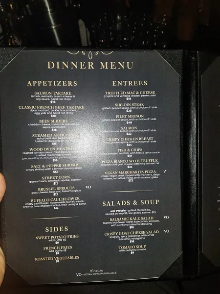 menu of Next Door Lounge