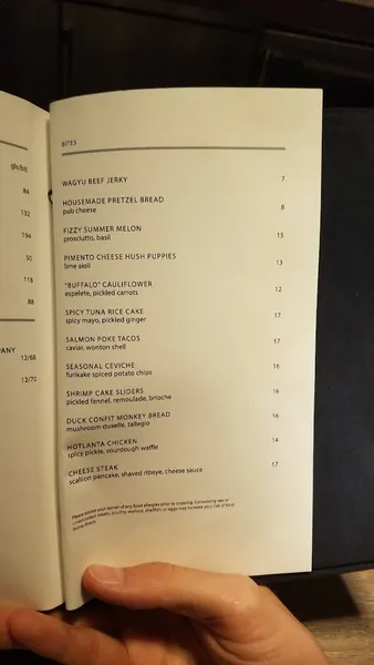 menu of Ever Bar