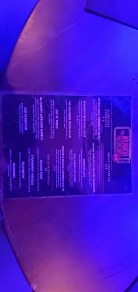 menu of The Bourbon Room