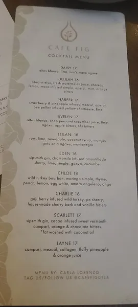 menu of Bar Figueroa