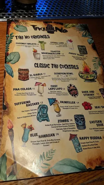 menu of Tiki No