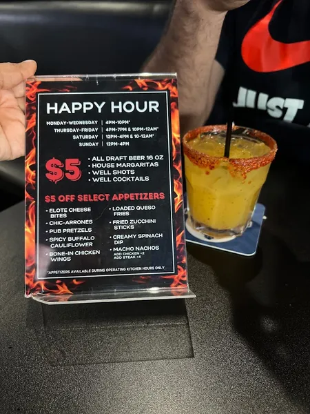 menu of Fuego Bar & Grill