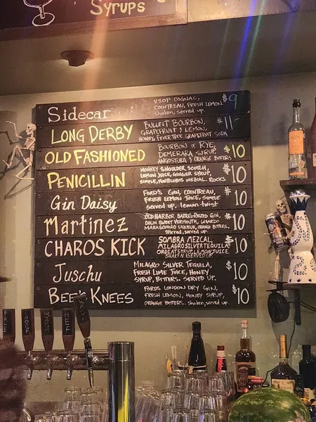 menu of Sidecar Bar