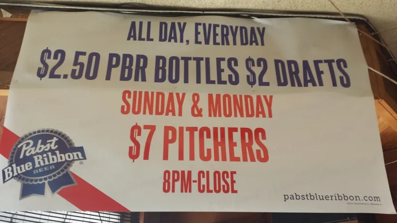 menu of PB PUB