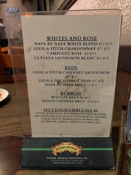 menu of O'Brien's