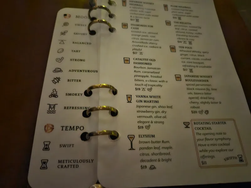 menu of Convoy Music Bar