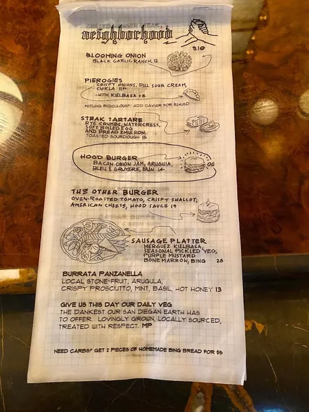 menu of Neighborhood