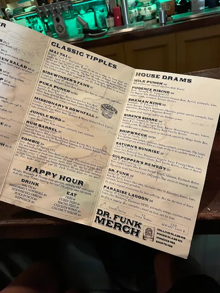 menu of Dr. Funk