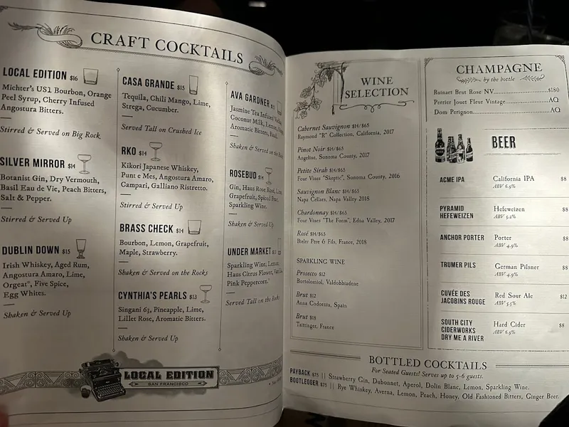 menu of Local Edition