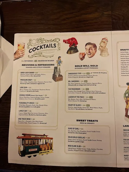 menu of Bottle Club Pub