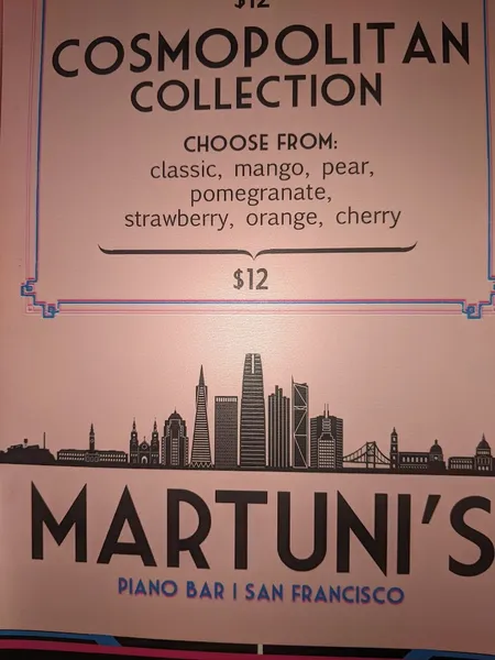 menu of Martuni's