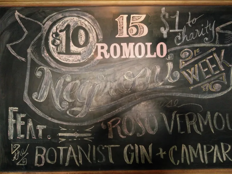 menu of 15 Romolo