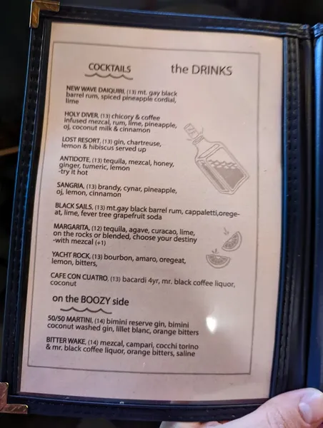 menu of Lost Resort