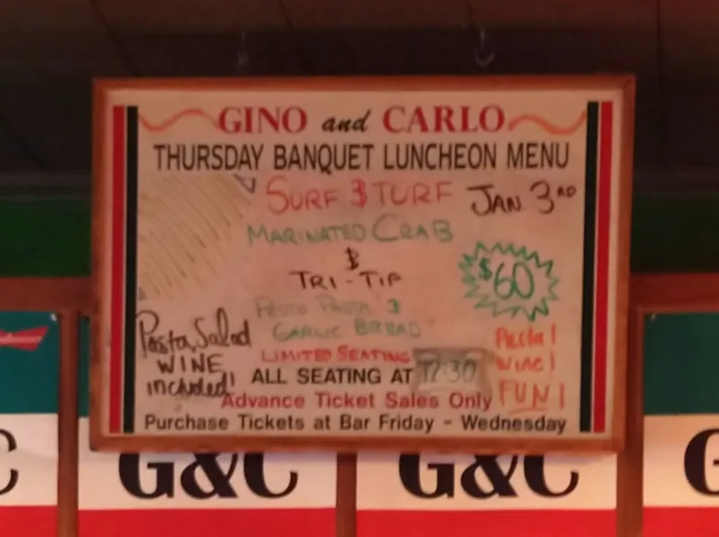 menu of Gino & Carlo