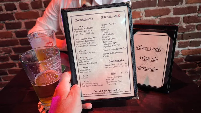 menu of Murphy's Pub