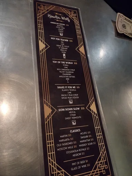 menu of Howlin Wolf