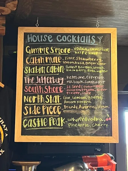 menu of The Cabin