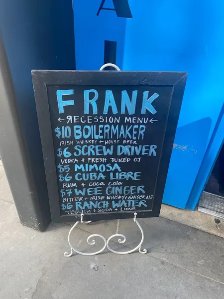 menu of Frank