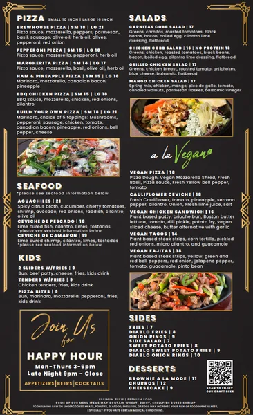 menu of Congregation Brewery & Cocina - Long Beach