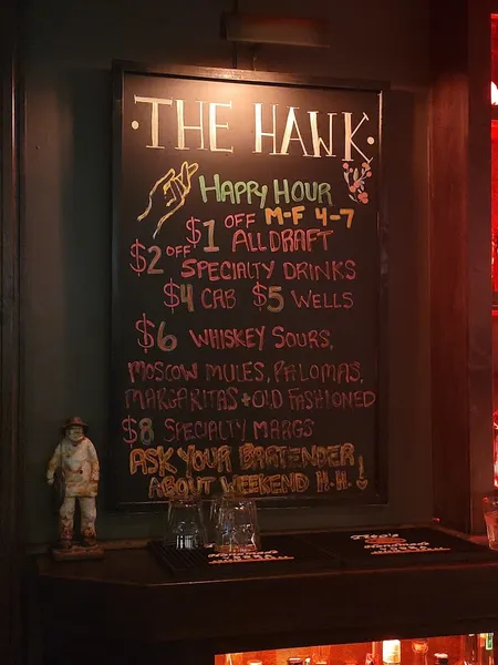 menu of The Hawk