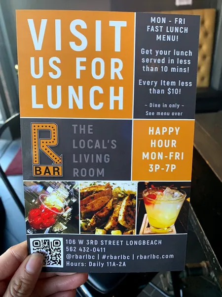 menu of R Bar