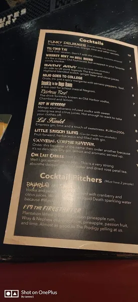 menu of Til-Two Club