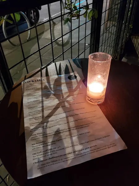 menu of Rye Cocktail Bar