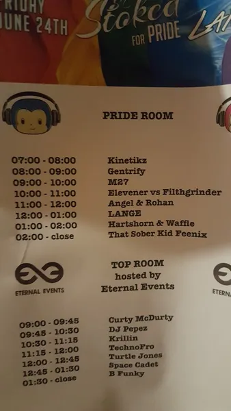 menu of DNA Lounge