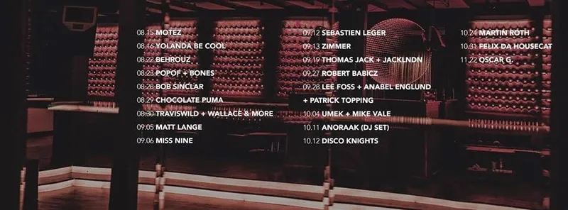 menu of Audio Nightclub